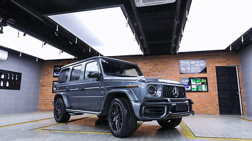 奔驰G63施工YEECAR哑光漆面保护膜